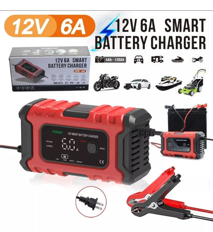 Cargador Inteligente Para Bateria De Autos y motos 12v