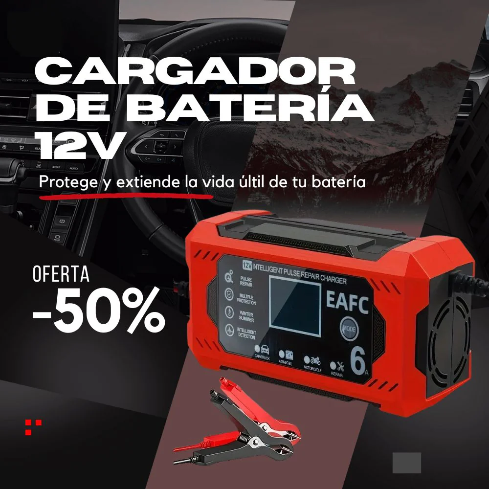 Cargador Inteligente Para Bateria De Autos y motos 12v